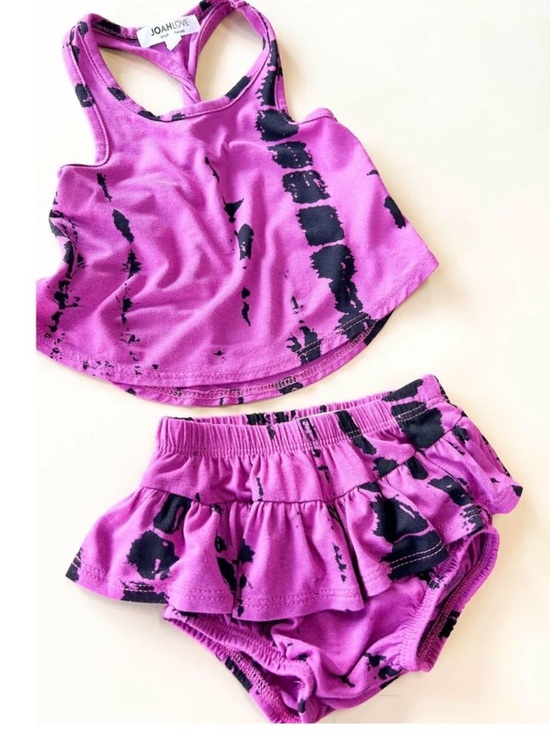 Joah Love Other - Joah Love Jodie Set 12M Purple Ruffle Tank & Bloomers Matching Outfit EUC